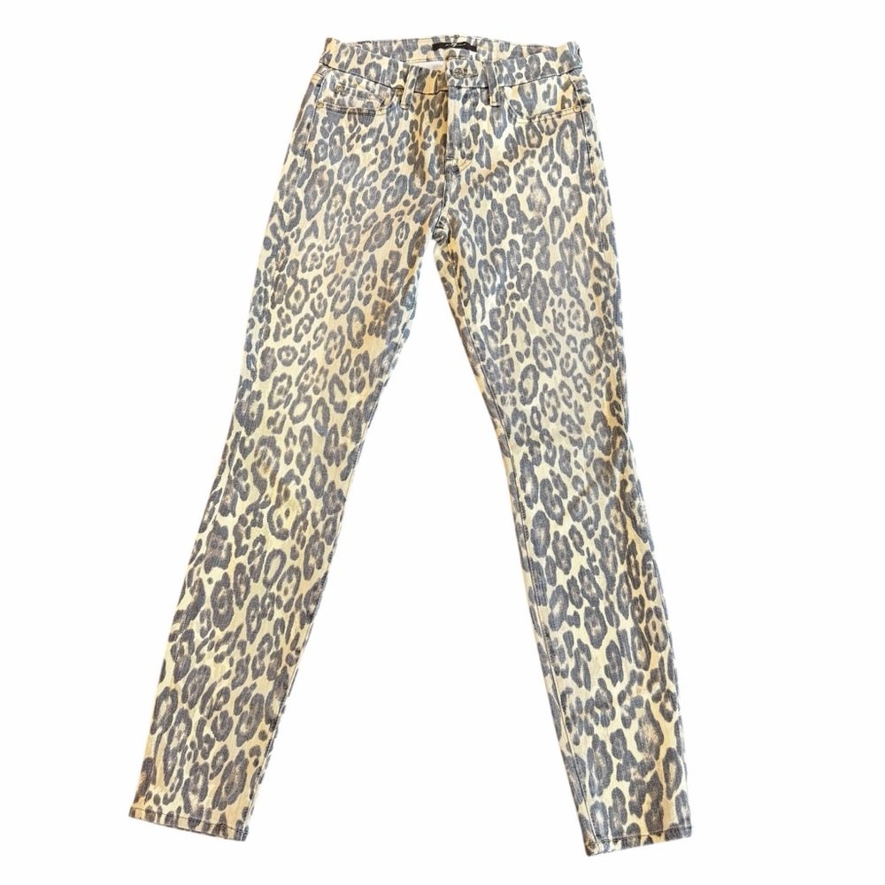 7 For All Mankind Leopard Print Skinny Jeans – Size 25 🐆✨